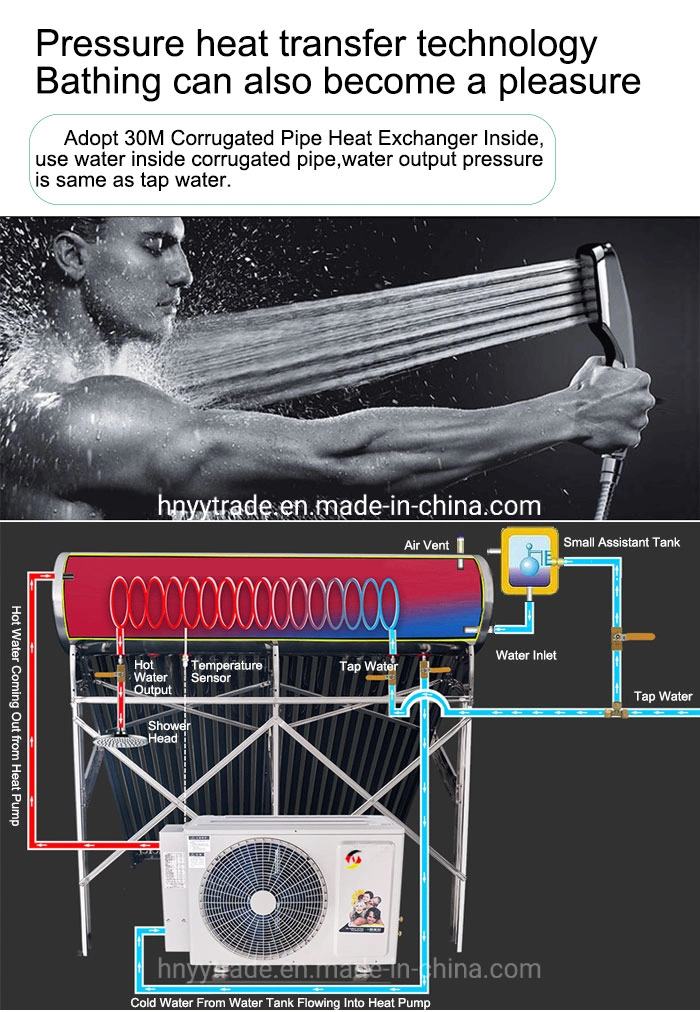 Energy Saving Air Source Heat Pump Solar Hot Water Heater for Domestic Hot Water